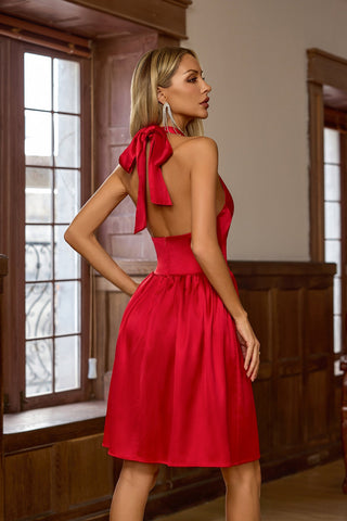 Malvina Mini Dress — Crimson