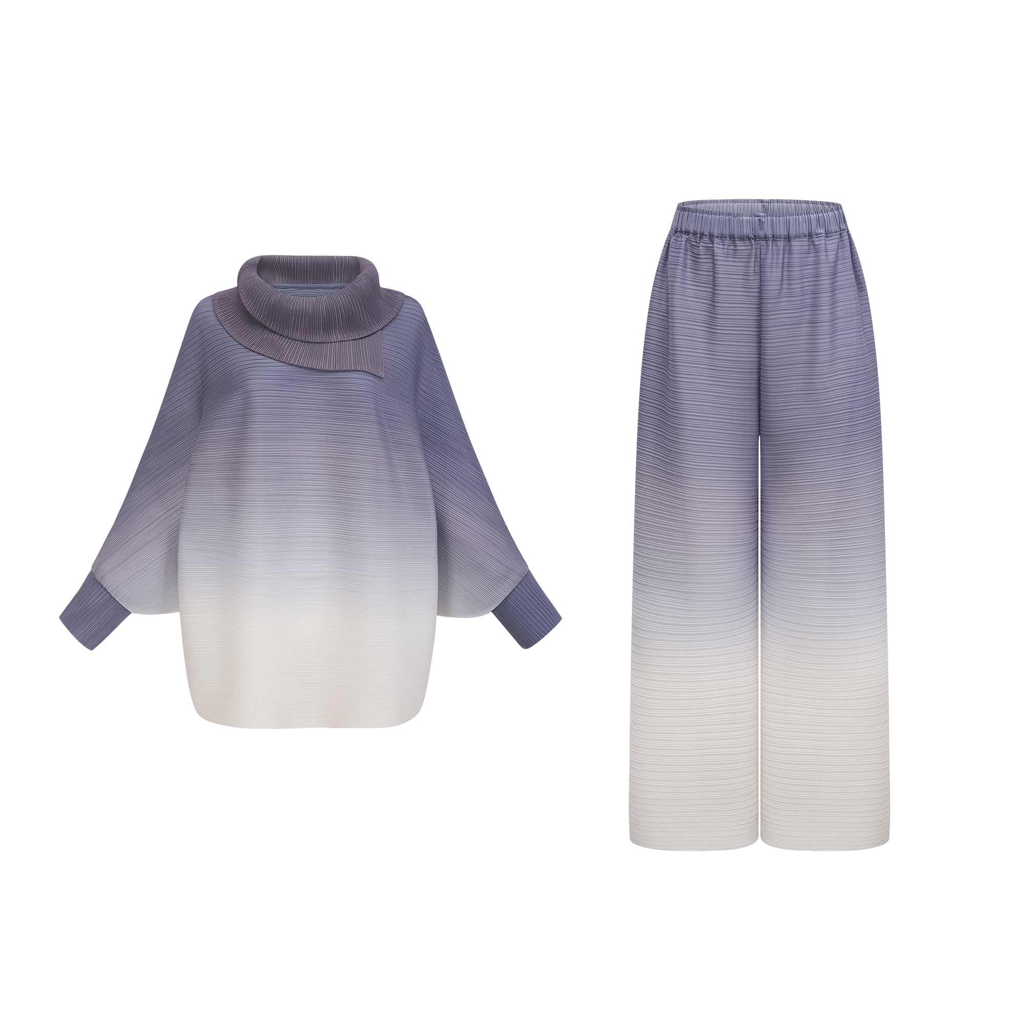 Agathe Gradient Blouse and Trouser Set — Purple, Cuavan