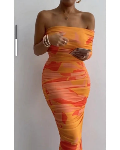 Halter Print Party Dress (III), Cuavan
