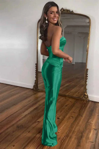 Radiant Rouge Strapless Corset Jumpsuit, Cuavan