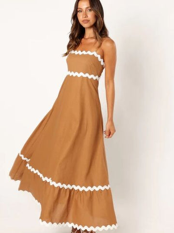 Spaghetti Strap Maxi Dress, Cuavan