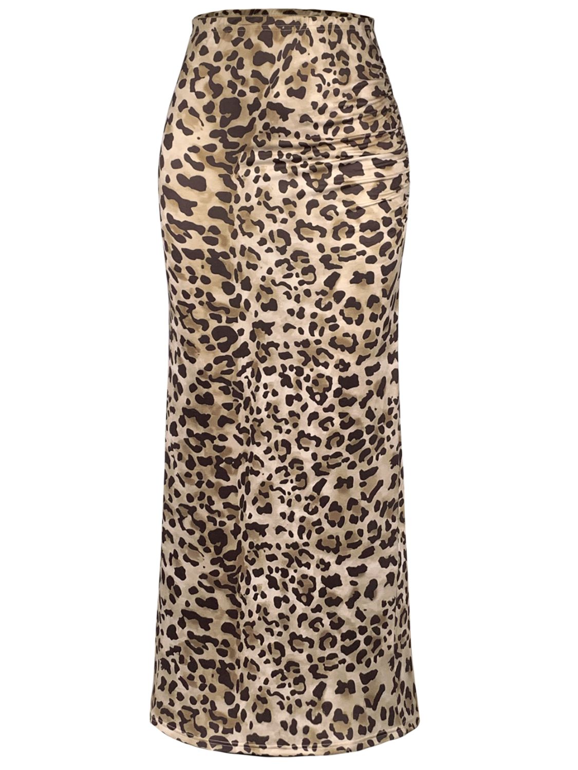 Leopard Slit Midi Skirt — Honey, Cuavan