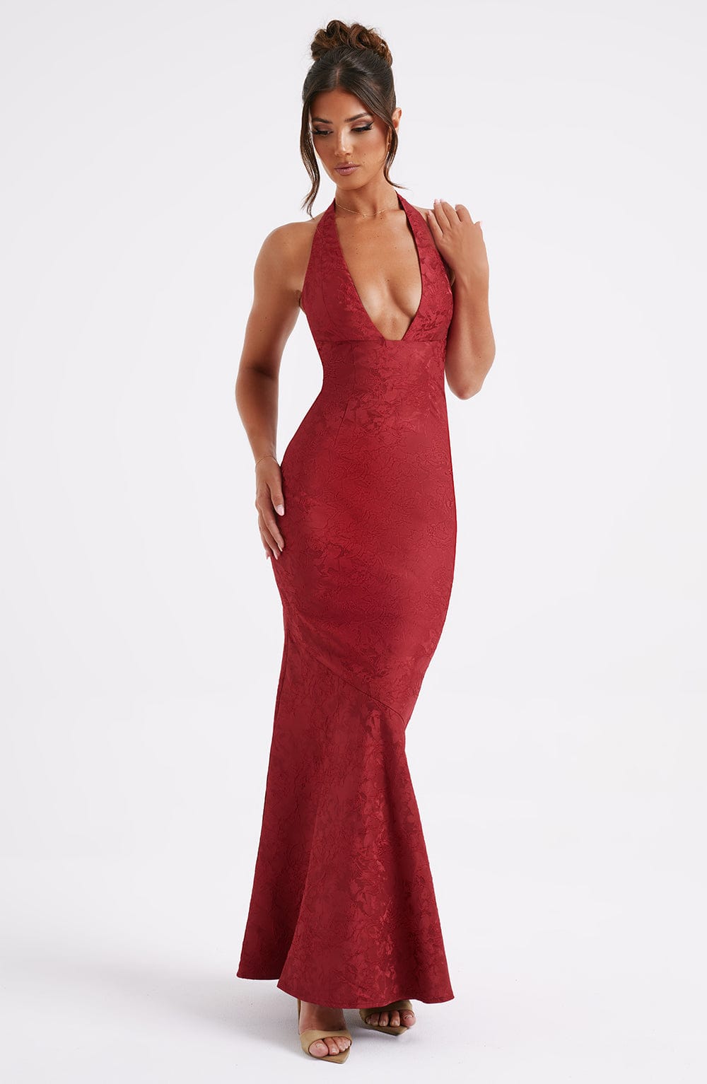 Josephine Maxi Dress — Red, Cuavan