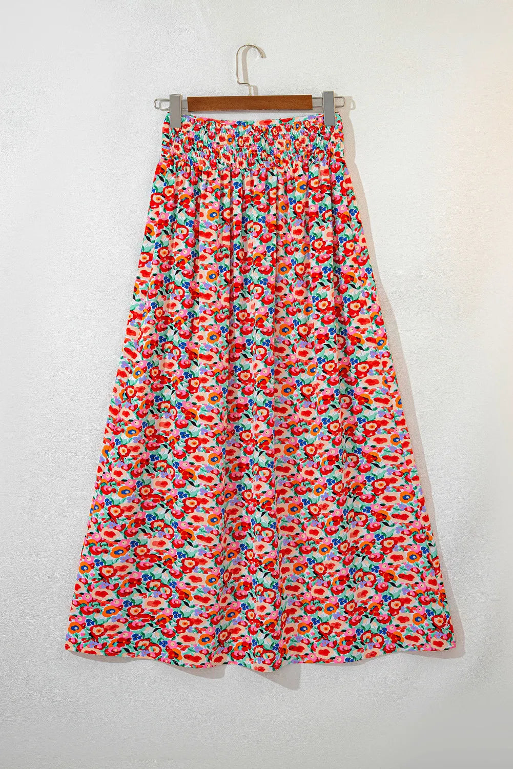 Slit Floral Midi Skirt, Cuavan