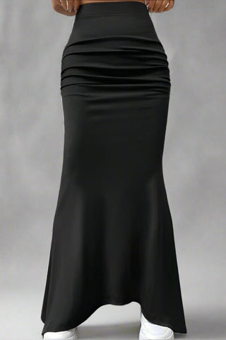 Ruched Maxi Trumpet Skirt, Cuavan