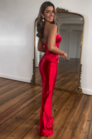 Radiant Rouge Strapless Corset Jumpsuit (II), Cuavan