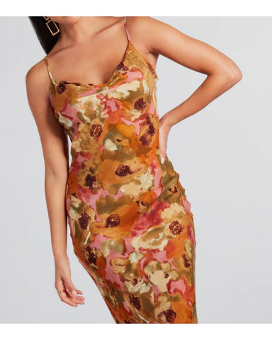 Halter Print Party Dress (II), Cuavan