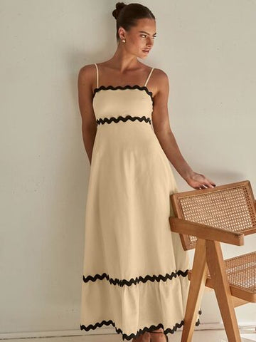 Spaghetti Strap Maxi Dress, Cuavan