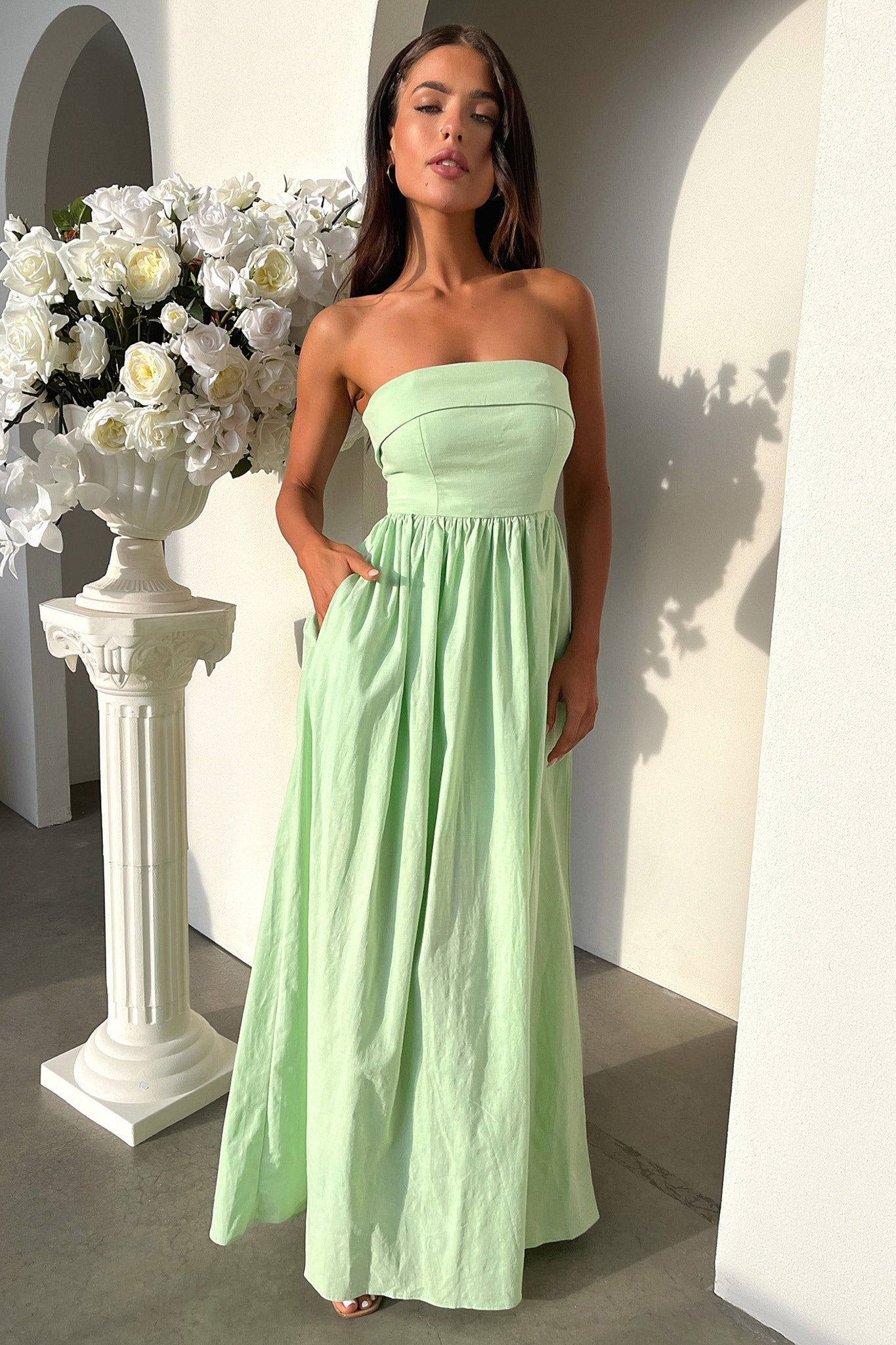 Cornell Maxi Dress — Sage, Cuavan