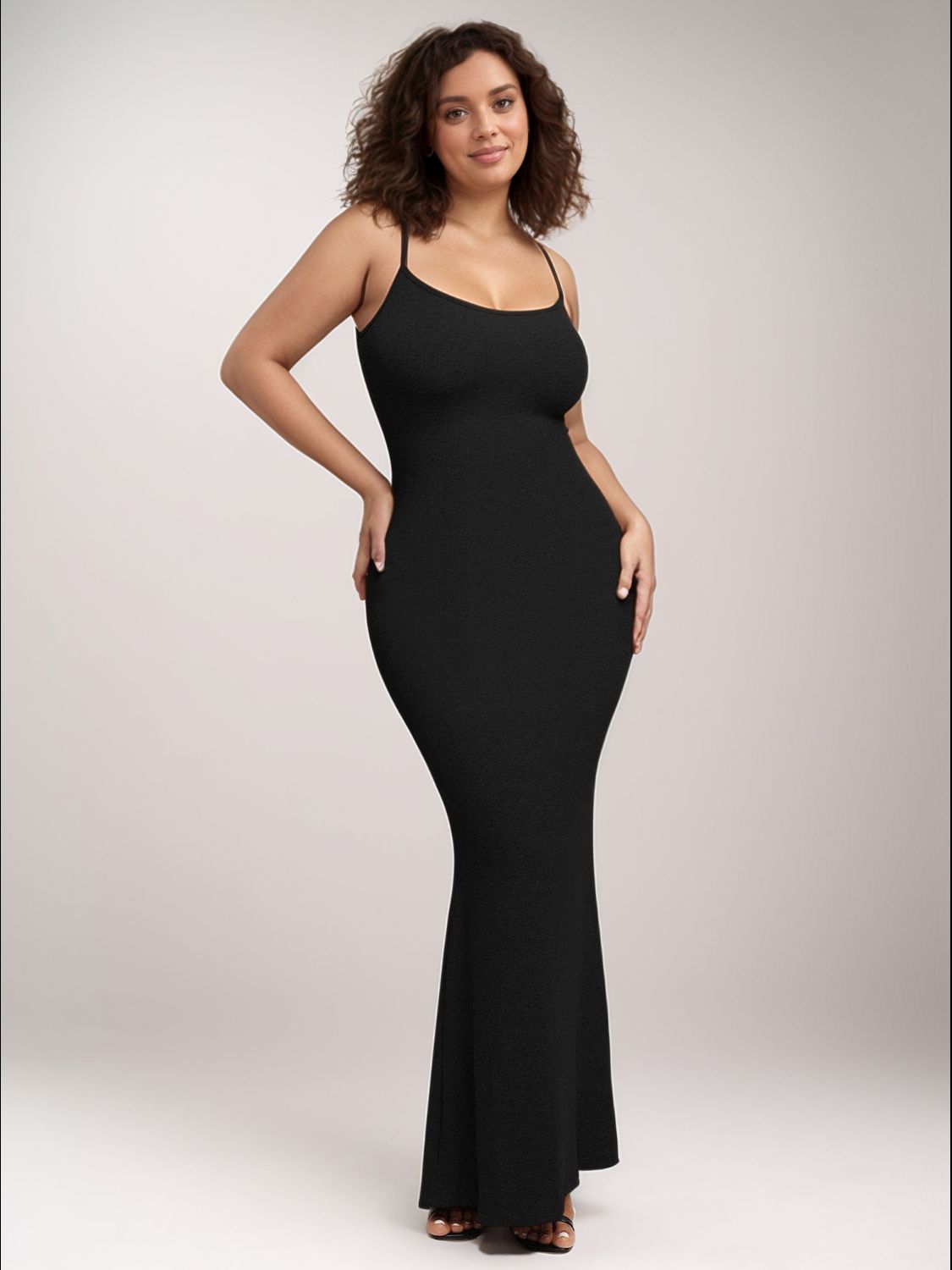 Sleek Contour Maxi Dress with Built-In Shapewear, Cuavan