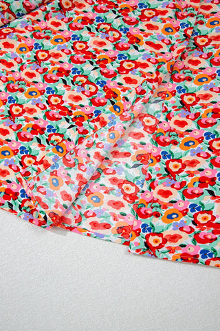 Slit Floral Midi Skirt, Cuavan