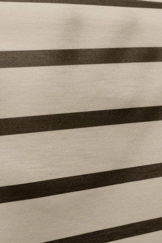 Twist Side-Split Midi Dress — Khaki Stripe, Cuavan