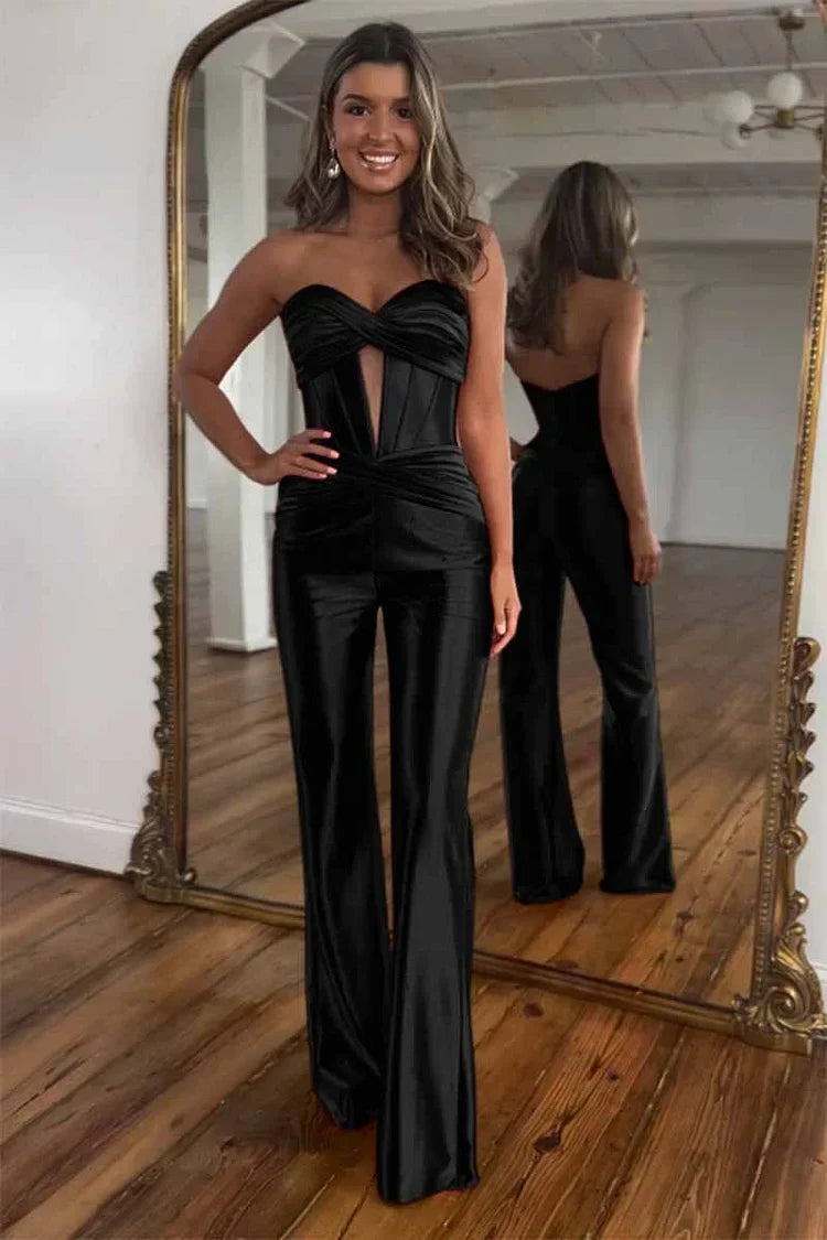 Radiant Rouge Strapless Corset Jumpsuit (II), Cuavan