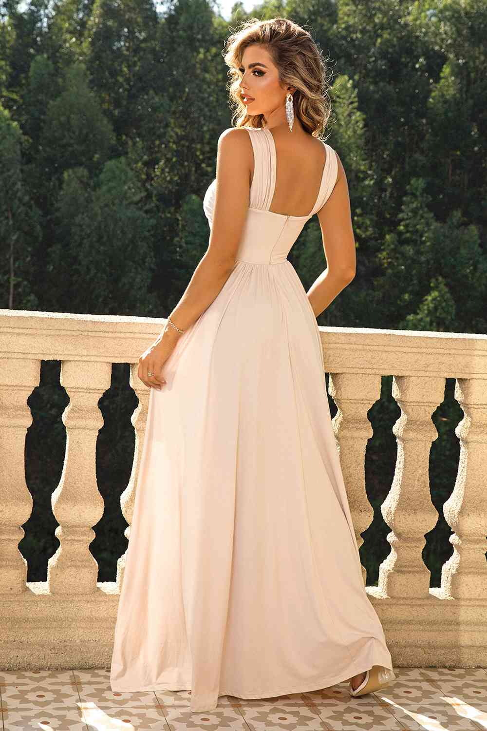 Crisscross Split Maxi Dress, Cuavan