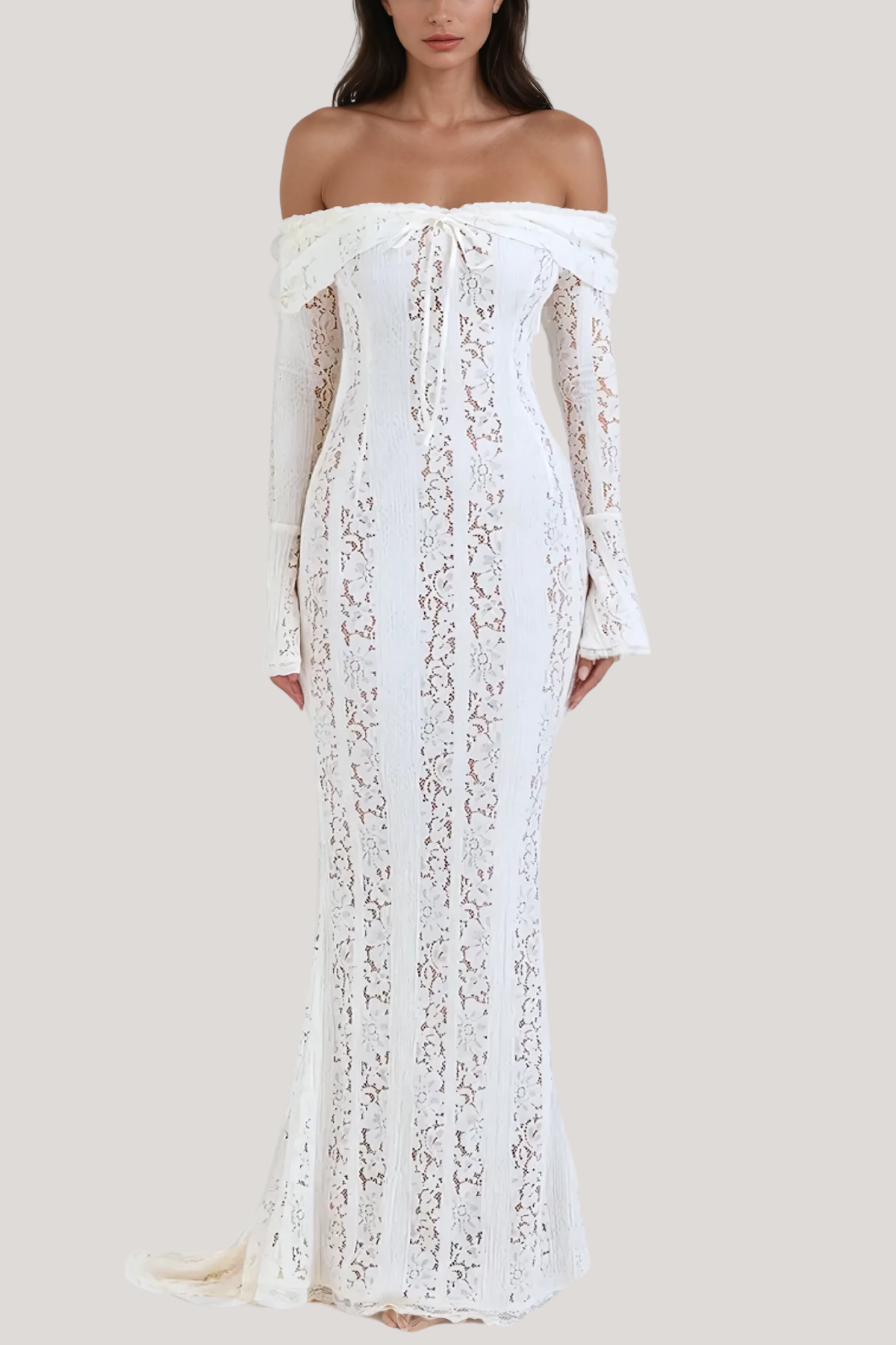 Allure Lace Off-Shoulder Maxi Dress, Cuavan