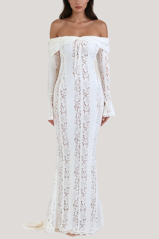 Allure Lace Off-Shoulder Maxi Dress, Cuavan