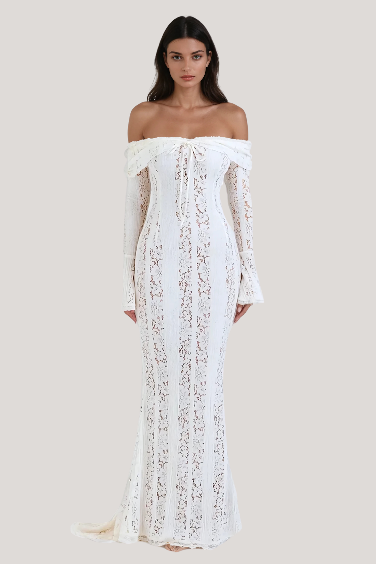 Allure Lace Off-Shoulder Maxi Dress, Cuavan