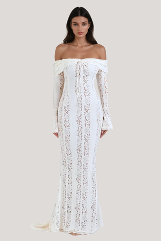 Allure Lace Off-Shoulder Maxi Dress, Cuavan