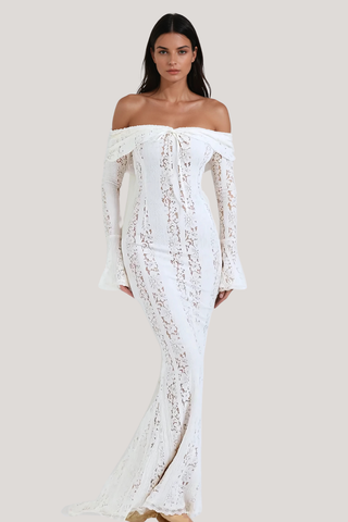 Allure Lace Off-Shoulder Maxi Dress, Cuavan