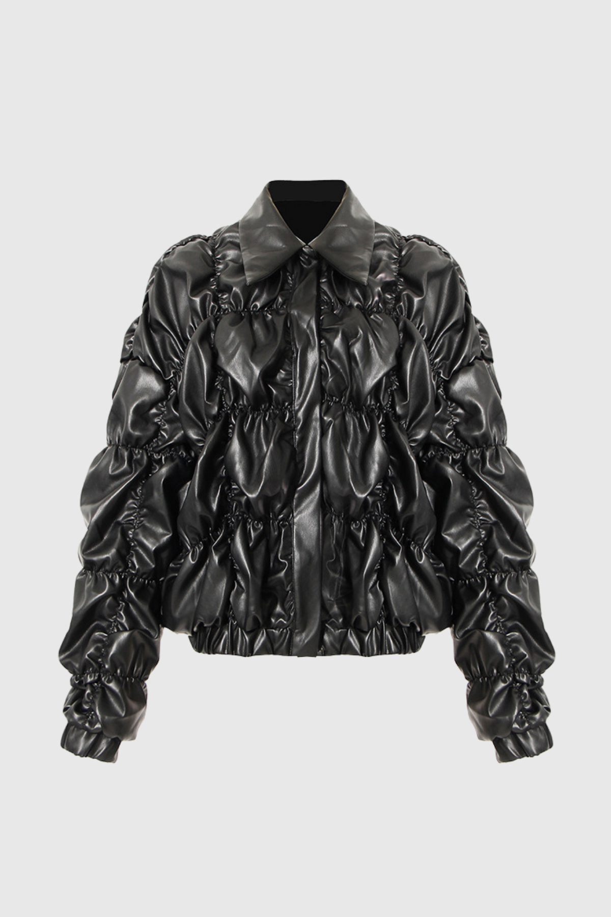 Nova Drawstring Leather Jacket, Cuavan