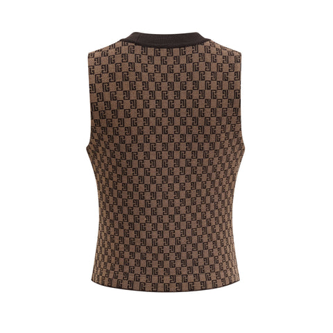 Cyrielle Monogram Jacquard Top and Trousers Set