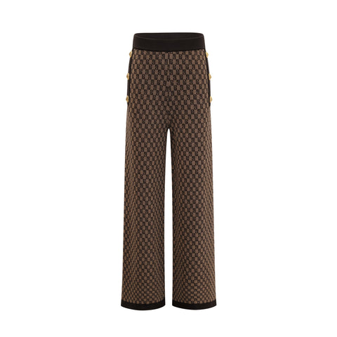 Cyrielle Monogram Jacquard Top and Trousers Set