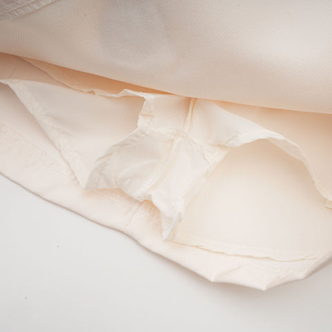 Nouria Faux-Flower Mini Skirt — Neutral