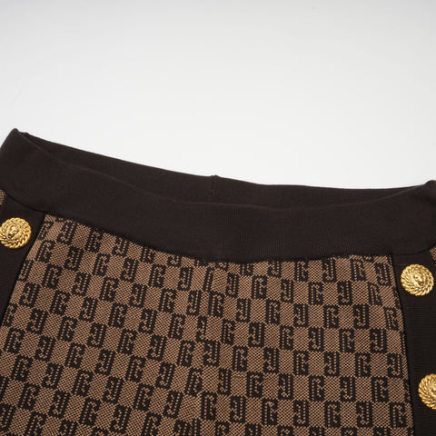 Cyrielle Monogram Jacquard Top and Trousers Set