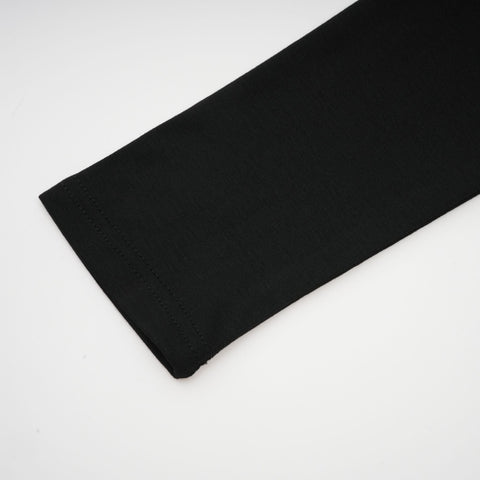 Anaïs Open-Front Gathered Blouse — Black