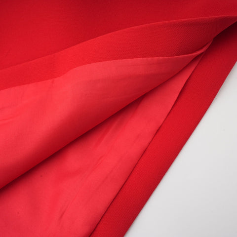 Anna Petal-Sleeve Cut-Out Mini Dress — Red