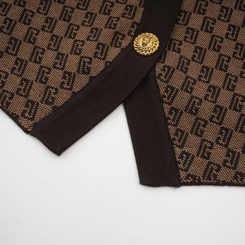 Cyrielle Monogram Jacquard Top and Trousers Set