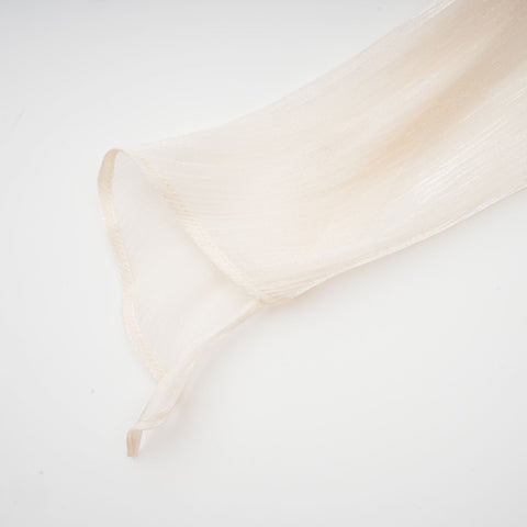 Eugénie Pleated Ruffle Mini Dress — Neutral