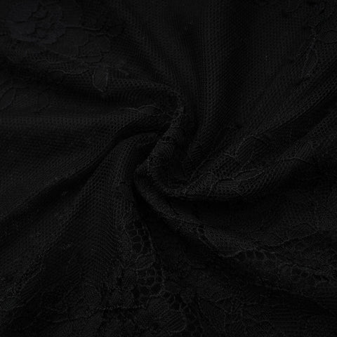 Irène Crossover Lace Maxi Dress — Black