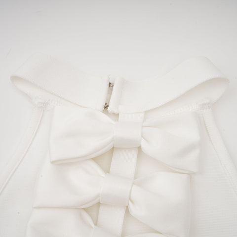 Capucine Oversized Bow Maxi Dress — White