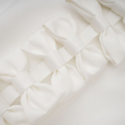 Capucine Oversized Bow Maxi Dress — White