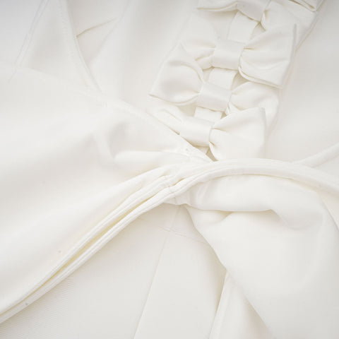 Capucine Oversized Bow Maxi Dress — White