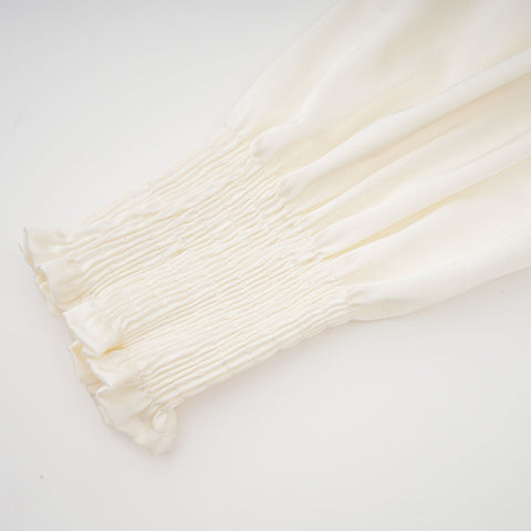Nouria Twist-Detail Crop Top — White