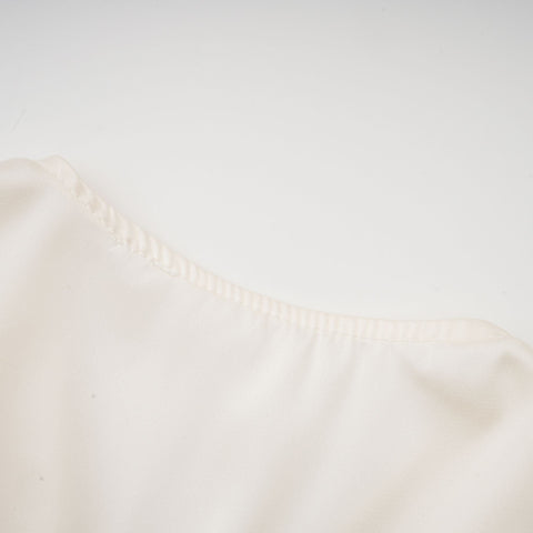 Nouria Twist-Detail Crop Top — White