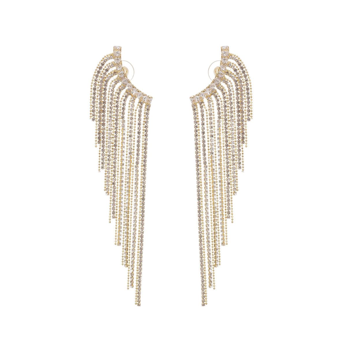 Georgie Tassel Crystal Earrings