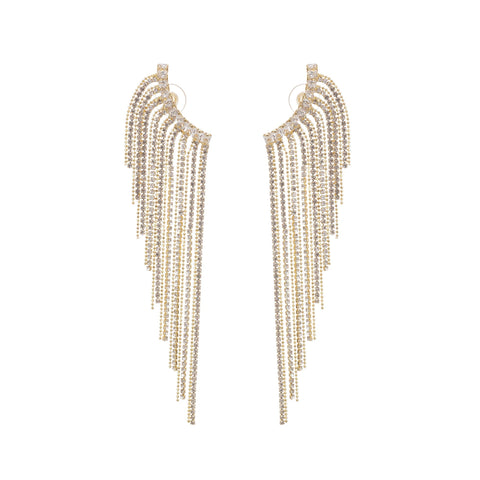 Georgie Tassel Crystal Earrings