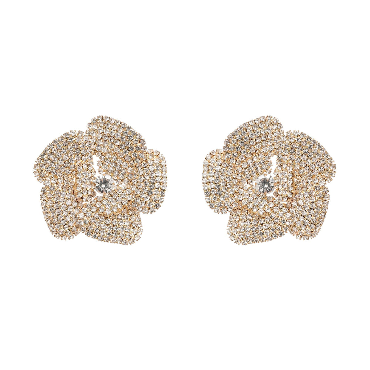 Saira Floral Crystal Earrings, Cuavan