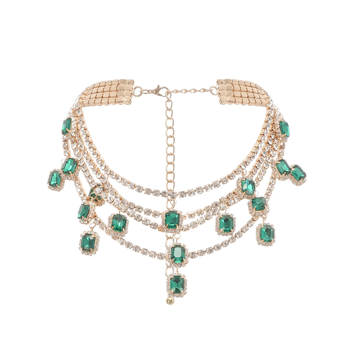 Frederica Layered Crystal Necklace