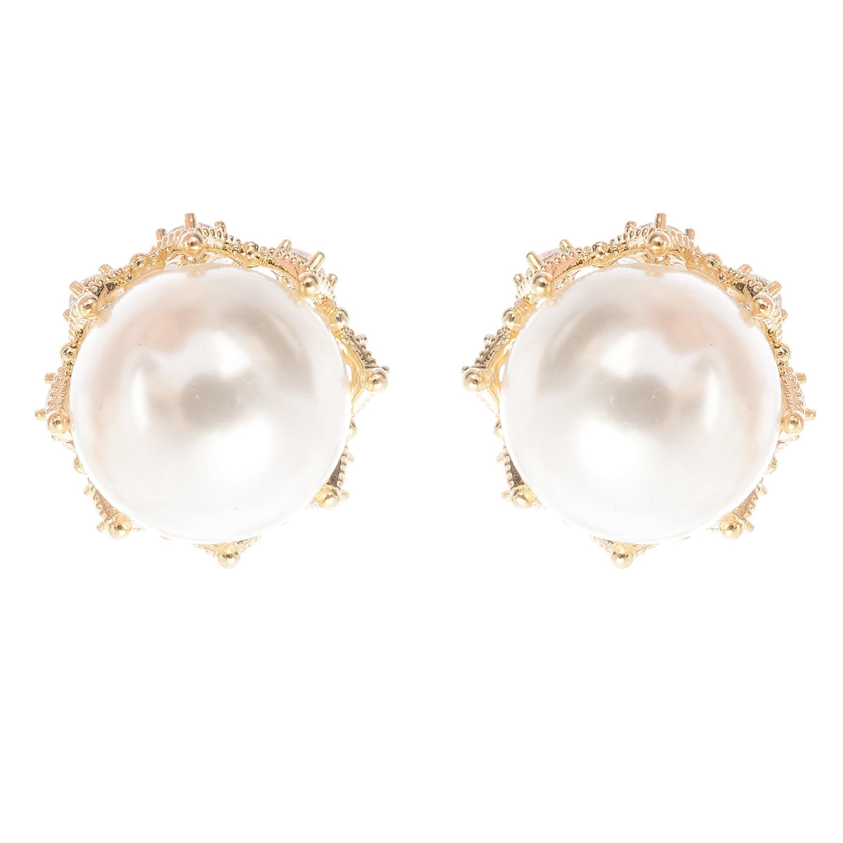 Salome Crown Faux Pearl Earrings