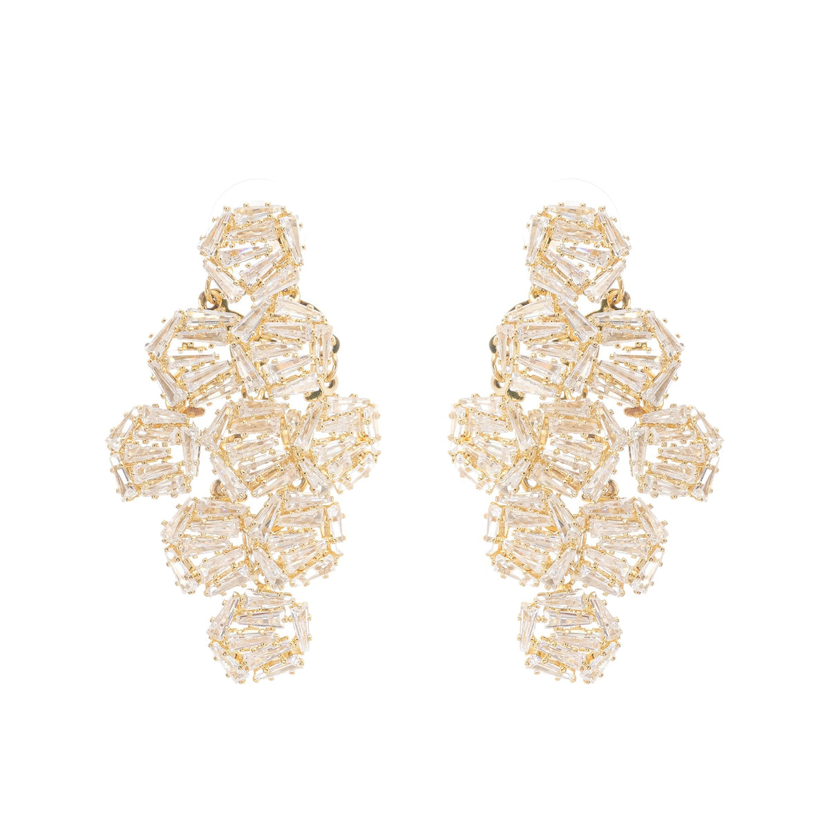 Geometric Crystal Earrings