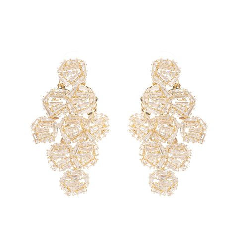 Geometric Crystal Earrings