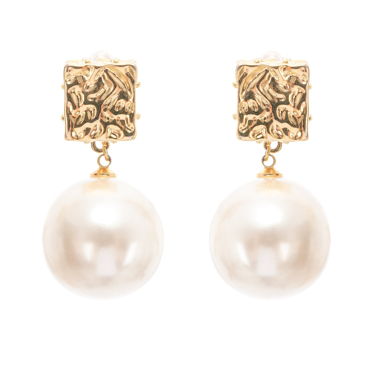 Elegant Faux-Pearl Drop Earrings