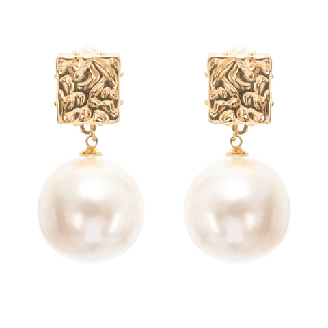 Elegant Faux-Pearl Drop Earrings