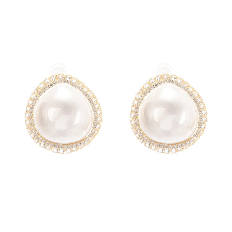 Gloria Faux Pearl Stud Earrings
