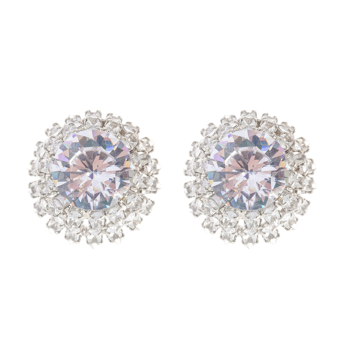 Gina Blue Rhinestone Earrings