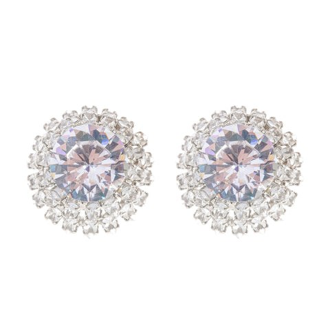 Gina Blue Rhinestone Earrings